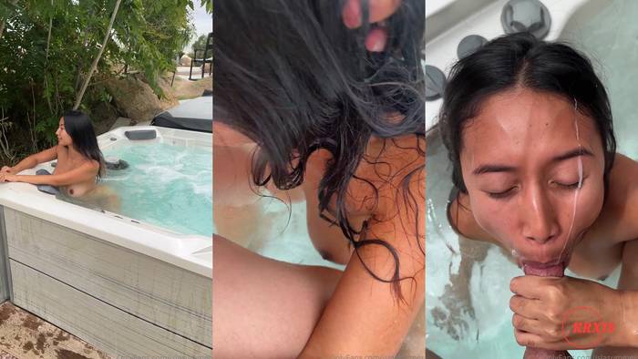 Isla Summer Sucks & Rides A Dick In The Jacuzzi