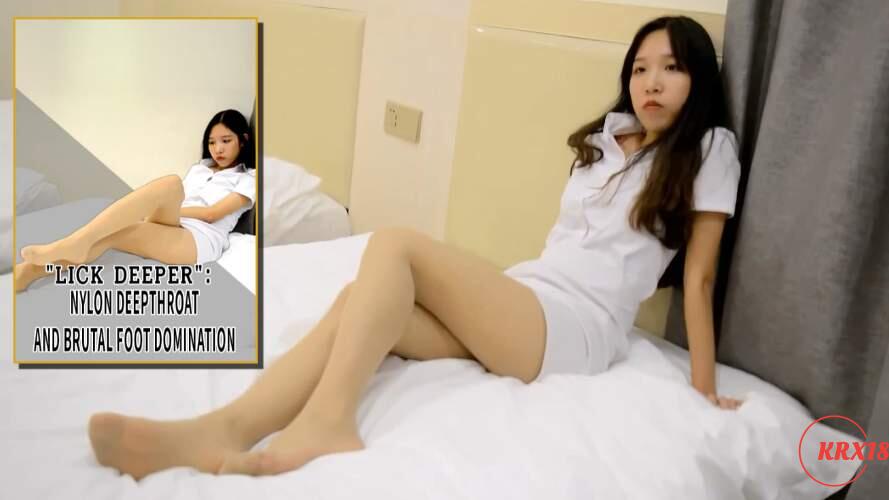 “Lick Deeper”: Nylon Deepthroat and Brutal Foot Domination