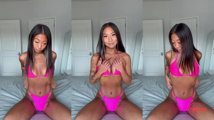 Sophia Summers Caresses Her Body In A Bikini