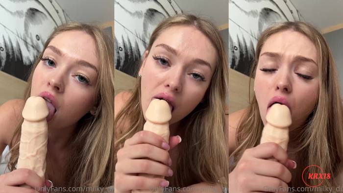 Milkydi vip Sucking Her Dildo In POV