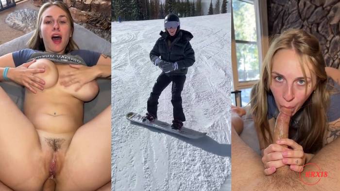 Angel Youngs Gets Drilled After Snowboarding