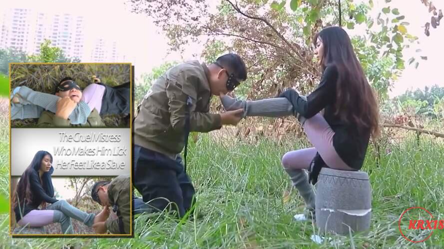 The Cruel Mistress Who Makes Him Lick Her Feet Like a Slave