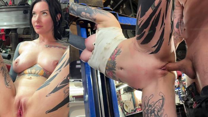 Mechanic Magxnumb Gets Drilled In The Garage By Her Boss